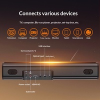 Barre de son OEM 90W 2.1 canaux DSP 3 modes avec basses 5.25 pouces, entrée optique/AUX, haut-parleur de basses sans fil (2 haut-parleurs) pour TV et projecteur domestique