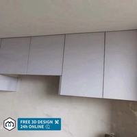 Meubles de cuisine modulaires de luxe modernes personnalisés George Group, finition stratifiée, robinet, marbre/résine, qualité E0/E1, imperméables
