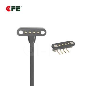 4-Pins Pcb Magneten Met Voorgeladen Veer 1a Huidige Messing Pogo Pin Connector Mannelijke/Vrouwelijke Magnetische Pogo Pin Kabel - Product Image 2