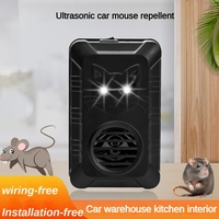 Pengusir Tikus Mobil Pintar dengan Daya USB/Baterai-Ultrasonik + Lampu Kilat Penangkal Tikus, Tahan Air & Anti Serangga