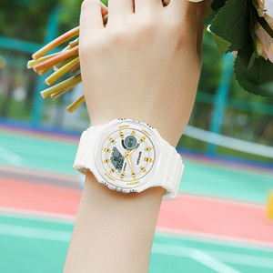 SANDA 6016 Montre de sport multifonction pour étudiants, montre-bracelet électronique étanche à double affichage analogique-numérique - Product Image 2