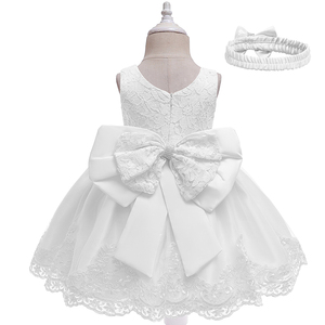 Abiti da Principessa Senza Maniche <span class=keywords><strong>all</strong></span>'Ingrosso con Fiocco e Pizzo, Vestiti a Torta <span class=keywords><strong>per</strong></span> Bambine, Abiti da Damigella con Grande Fascia in Vita - Product Image 5