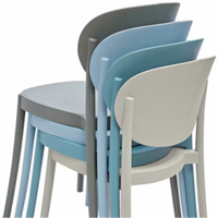 Chaise de salle à manger moderne en plastique de qualité supérieure avec accoudoirs et dossier ergonomique, légère, empilable et écologique pour restaurants et cafés