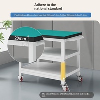 Chariot de travail mobile antistatique ESD industriel en acier inoxydable avec profilés en aluminium, chariot utilitaire à 2 ou 3 niveaux pour atelier et maintenance