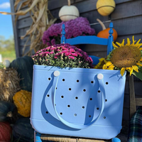 Sac de plage étanche en EVA grande capacité avec logo personnalisé, couleur unie, à porter à la main, dos ouvert, durable et imprimé