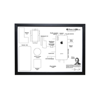 Bingkai Foto Kayu DIY untuk Memajang Spesimen Cangkang, Bingkai Gambar Tiga Dimensi Berongga untuk Ponsel 1.5
