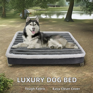 Grand lit pour <span class=keywords><strong>chien</strong></span> avec bordure en polaire pelucheuse-<span class=keywords><strong>Matelas</strong></span> orthopédique pour <span class=keywords><strong>chien</strong></span> durable et lavable, idéal pour Husky et races similaires - Product Image 2
