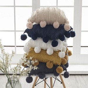 Buti Decorativo Biancheria di Cotone di Entrambi I Lati Della Boemia Boho Etnico Nappa Solido Pianura Cuscino Per Divano - Product Image 2