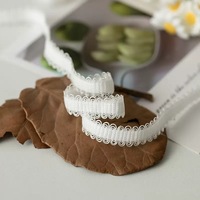 Ruban élastique jacquard picot en nylon de 1,2 cm, personnalisé, doux pour la peau, haute élasticité, résistant à l'usure, pour sous-vêtements, vêtements et textiles de maison