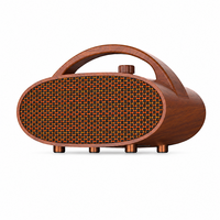 Speaker Nirkabel Kayu Solid Retro ULT-unite, Audio Rumah Portabel, Kontrol Satu Tombol, Hadiah untuk Orang Tua dan Lansia