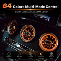 5 Stück W253 64 Farben Vordere Turbinen-Lüftungsöffnung Ambientebeleuchtung für Mercedes GLC X253 W205 Auto-Innenraum Atmosphärenlicht Plug-and-Play