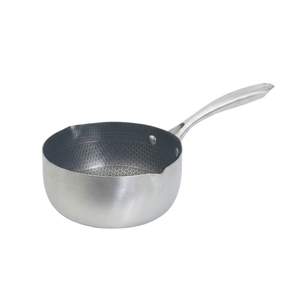 Casserole à lait FLEY de haute qualité en acier inoxydable 304 de 20 cm, antiadhésive, nid d'abeille, Yukihira, pour cuisinières à gaz et à induction - Product Image 4
