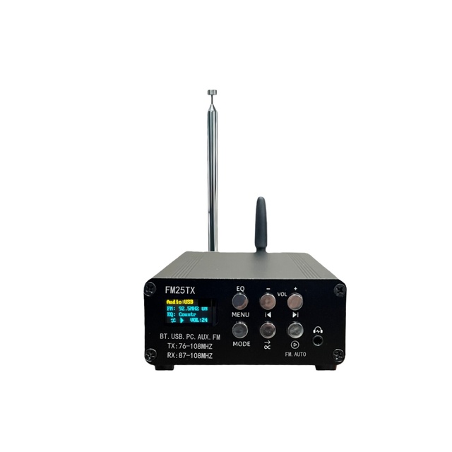 FM25TX 25W FM Radio Transmitter with Audio Signal Emitter for Campus Broadcasting China