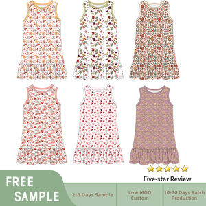 Kız Çocuk Yazlık Kıyafetleri 2026 Yeni Stil Spagetti Askılı Elbise Yelek Elbise Bebek Şifon Çiçekli Çocuk Elbisesi Çocuk Eteği - Product Image 3