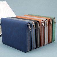 Porte-documents en cuir PU écologique avec fermeture éclair, couleur personnalisée, accessoires pour dossiers