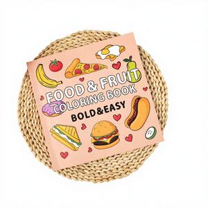 Nouveau livre de <span class=keywords><strong>coloriage</strong></span> transfrontalier en papier offset, 40 motifs de fruits et dessins animés, pour enfants de plus de 4 ans, Chine TS04-Food Coloring - Product Image 1