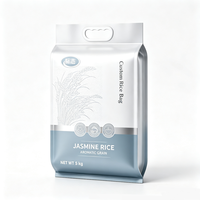 Sac en plastique personnalisé imprimé en gros avec soufflet latéral pour riz basmati 20 kg, riz rouge fermenté, quinoa