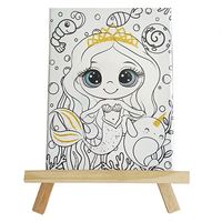 Ensemble de peinture pour enfants en toile de coton imprimée, multifonctionnel, non toxique, avec un design artistique personnalisé, vente en gros