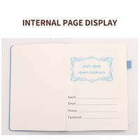 Carnet A5 Daté 2027-2029 en Cuir PU, Couverture Rigide, Fermeture Élastique, Attache Stylo, Marque-page Ruban, Agenda Hebdomadaire et Mensuel – Vente en Gros