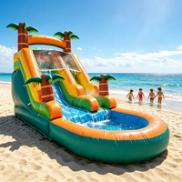 Parc aquatique gonflable pour enfants, toboggan de jardin, piscine, aire de jeux d'été en plein air, structure de jeux aquatiques