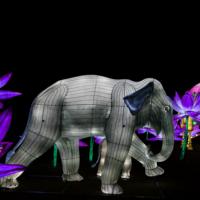 Lanternes de dinosaures pour l'extérieur et l'intérieur, décoration de festival, imperméables, faites à la main, en acier et tissu de soie, lumières LED, décoration de parcs et d'événements