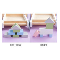 Vente en gros de jouets à pousser multifonctionnels écologiques, blocs en bois, trotteur pour bébé, poussette à pousser pour bébé