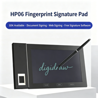 DigiDraw - Tableta de Firma Digital Portátil con Huella Dactilar USB Segura de 8192 Niveles para Firmas en Banca, Seguros y Medicina