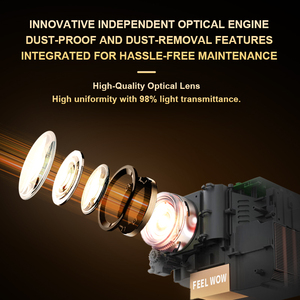 All-in-One xách tay 4K 3D LED tự động lấy nét ống kính mini điện thoại di động máy chiếu với wifi và đèn LCD trong suốt - Product Image 6