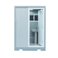 XH Maison conteneur portable d'extérieur, pièce privée, panneau sandwich en acier, design moderne, compatible avec fosse septique, pour la maison et le camping, facile à assembler