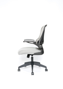 <span class=keywords><strong>Silla</strong></span> de <span class=keywords><strong>oficina</strong></span> ergonómica giratoria gris malla completa diseño minimalista <span class=keywords><strong>brazos</strong></span> abatibles con material de tela cómoda <span class=keywords><strong>silla</strong></span> de escritorio - Product Image 2