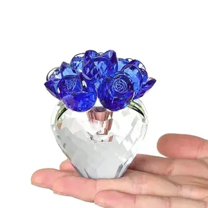Красные хрустальные розы свадебные подарки на День Святого Валентина подарки для любовника 3D Хрустальная модель