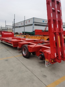 <span class=keywords><strong>Venta</strong></span> Directa de Fábrica: Semirremolque de Cama Baja con Cuello de Cisne para Trabajo Pesado, Carga Máxima de 150 Toneladas, Remolque para Camión - Product Image 5