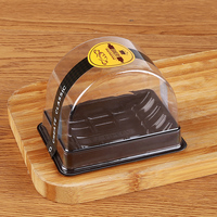 Boîte à gâteaux en plastique en gros, boîte de présentation de pâtisserie, boîte de rangement alimentaire, boîte à gâteau roulé avec dôme transparent
