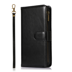 Đối với Samsung Galaxy A06 A16 A26 A36 A56 A07 A17 5g Ví PU da lật bìa dây đeo cổ tay dây kéo 9 khe cắm thẻ sang trọng trường hợp điện thoại - Product Image 2