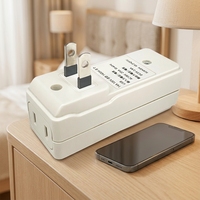 Adaptateur de voyage standard japonais PSE avec une prise 2 broches vers une double prise et 2 ports USB