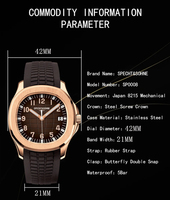 Montres pour hommes, nouvelle arrivée 2025, marque haut de gamme, montres mécaniques automatiques, bracelet en caoutchouc, montre en acier inoxydable, Relogio Masculino