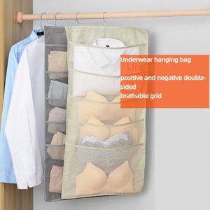En Oferta: Bolsas de Almacenamiento de Doble Cara para Armario, Bolsa Colgante para Ropa Interior, Bolsa Organizadora de Calcetines para Dormitorio, Bolsa de Pared para Ropa - Product Image 2