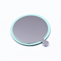 Disesuaikan Logo bulat satu sisi logam saku cermin Make Up Mini Travel cermin