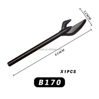 Ensemble de construction interactif en briques ABS, scènes de tir à l'arc et de lance médiévale, jouet de construction DIY pour enfants PJB002-PJB336, cadeau de vacances