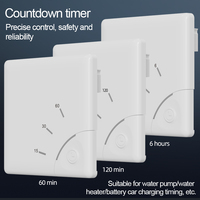 Saklar Timer Hitung Mundur Tombol Tekan untuk Pemanas Mobil Listrik 110V/220V, 30/60/120 Menit, Maks. 16A Arus untuk Saklar Lampu Kipas