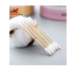 Hisopos de Algodón Orgánico Puro de Doble Punta, en Caja Redonda Personalizada, Precio Bajo, Venta Caliente, para Maquillaje - Product Image 3