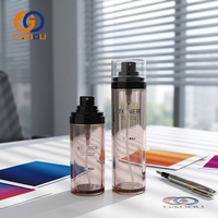 Vente en gros de flacons de parfum rechargeables et de flacons pulvérisateurs en plastique PET/PETG en forme de capsule avec pompe pour les soins de la peau