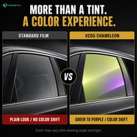 Película para Parabrisas con Cambio de Color 70% VLT Verde Púrpura Iridiscente Tinte Espejo Control Solar UV99 IR92 2mil Venta al por Mayor OEM de Fábrica