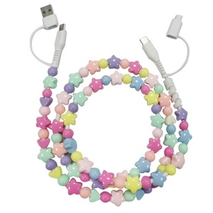 2025 <strong>New</strong> Product Ideas-<strong>Multi</strong>-<strong>Function</strong> 4 in 1 Beaded Charger Colorful USB Type-C for Phone and Computer - Product Image 3