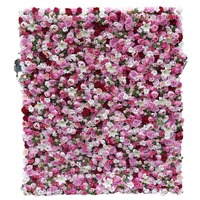 Hochwertige Moderne Umweltfreundliche Seiden-Blumenwand mit 5D-Kunstrosen für Hochzeitsbühnen-Hintergrund