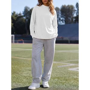 เสื้อโยคะคอเต่าแขนยาวทรงหลวมสำหรับผู้หญิง พร้อมดีไซน์ผ่าข้าง - Product Image 4