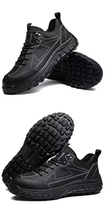 Botas de senderismo para uso en exteriores, zapatos para hombre con altura media a la pantorrilla, impermeables y antideslizantes para hombre - Product Image 4