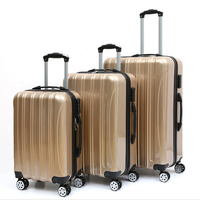 Couleur vive bagage de voyage rose vintage valise trolley bagages ensemble