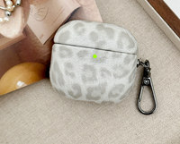Dompet Mini Clutch Desainer Mewah untuk Wanita Motif Leopard untuk Airpods Earphone Penutup Kancing Ukuran Kecil Tempat Headphone