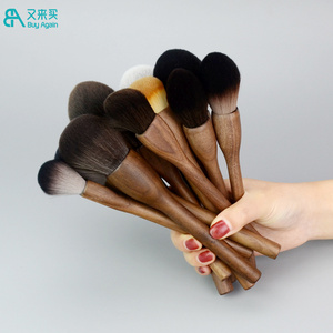 pinceaux de maquillage en bois, 40 pièces, brosses écologiques vegan, manche en bois, en bambou, accessoire de maquillage - Product Image 3